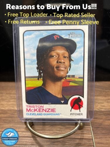 Cheap Sneaks Footwear/Sports Cards Baseball Card 2022 Topps Heritage Triston McKenzie  #20   Cleveland Guardians Baseba