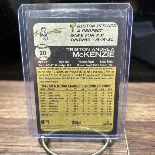 Cheap Sneaks Footwear/Sports Cards Baseball Card 2022 Topps Heritage Triston McKenzie  #20   Cleveland Guardians Baseba