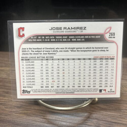 Cheap Sneaks Footwear/Sports Cards Baseball Card 2022 Topps Series 1 Baseball Jose Ramirez Base #269 Cleveland Guardian