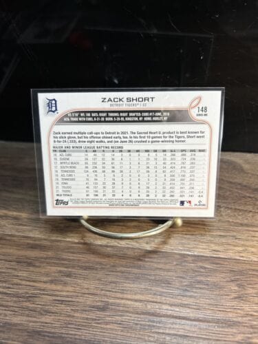 Cheap Sneaks Footwear/Sports Cards Baseball Card 2022 Topps Series 1 Baseball Zack Short Base RC #148 Detroit Tigers