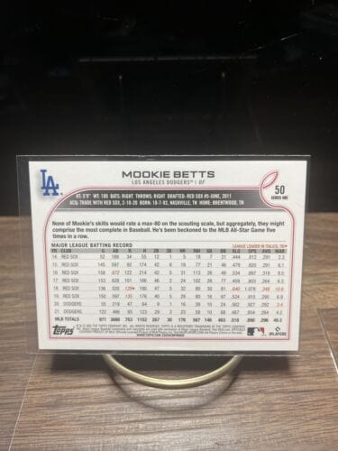 Cheap Sneaks Footwear/Sports Cards Baseball Card 2022 Topps Series 1 Mookie Betts #50 Los Angeles Dodgers