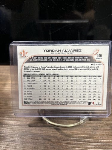 Cheap Sneaks Footwear/Sports Cards Baseball Card 2022 Topps Series 2 #400 Yordan Alvarez - Houston Astros Card