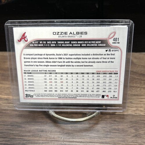 Cheap Sneaks Footwear/Sports Cards Baseball Card 2022 Topps Series 2 #401 Ozzie Albies Atlanta Braves Baseball Card