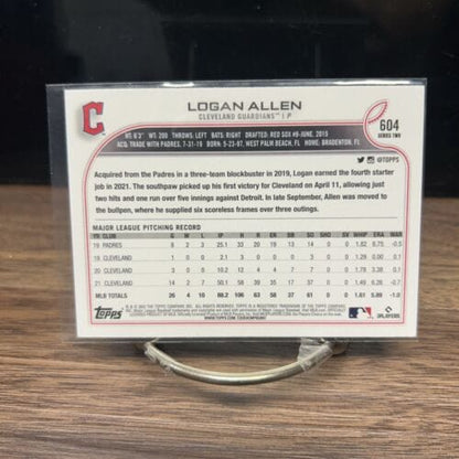 Cheap Sneaks Footwear/Sports Cards Baseball Card 2022 Topps Series 2 #604 Logan Allen Cleveland Guardians
