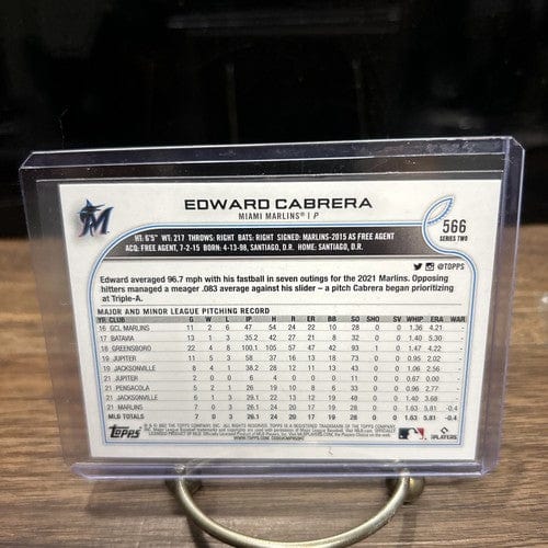 Cheap Sneaks Footwear/Sports Cards Baseball Card 2022 Topps Series 2 Baseball Rookie Card- Edward Cabrera RC Marlins