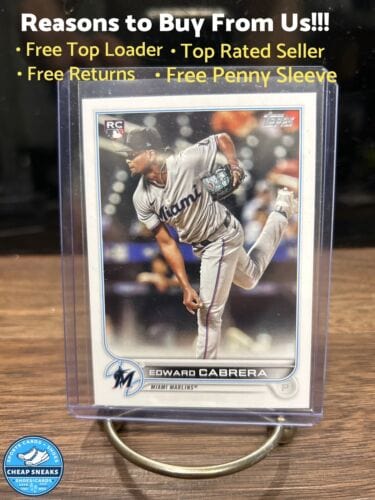 Cheap Sneaks Footwear/Sports Cards Baseball Card 2022 Topps Series 2 Baseball Rookie Card- Edward Cabrera RC Marlins