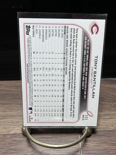 Cheap Sneaks Footwear/Sports Cards Baseball Card 2022 Topps Tony Santillan P RC Cincinnati Reds Series 1 Card #111