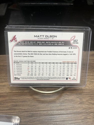 Cheap Sneaks Footwear/Sports Cards Baseball Card 2022 Topps Update Card #US2 of Matt Olson Atlanta Braves ML HR Leader