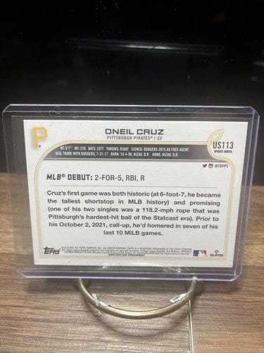 Cheap Sneaks Footwear/Sports Cards Baseball Card 2022 Topps Update - Oneil Cruz - Rookie Debut - Pirates RC #US113