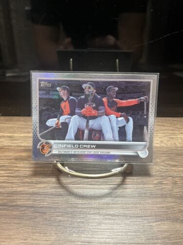Cheap Sneaks Footwear/Sports Cards Baseball Card 2022 Topps Update-Rainbow Foil-Orioles Infield Crew #US312
