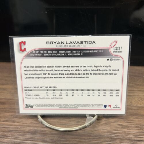Cheap Sneaks Footwear/Sports Cards Baseball Card 2022 Topps Update Rookie Card of Bryan Lavastida - Guardians
