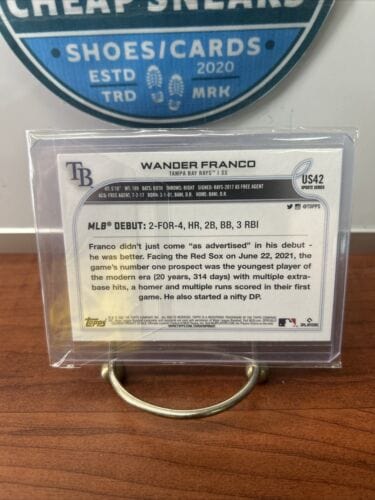 Cheap Sneaks Footwear/Sports Cards Baseball Card 2022 Topps Update Wander Franco Rookie Cup RC US42 Tampa Bay Rays