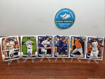 Cheap Sneaks Footwear/Sports Cards Baseball Card 2023/2024 Bowman Base Paper 6 Card Lot Houston Astros