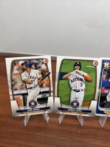Cheap Sneaks Footwear/Sports Cards Baseball Card 2023/2024 Bowman Base Paper 6 Card Lot Houston Astros