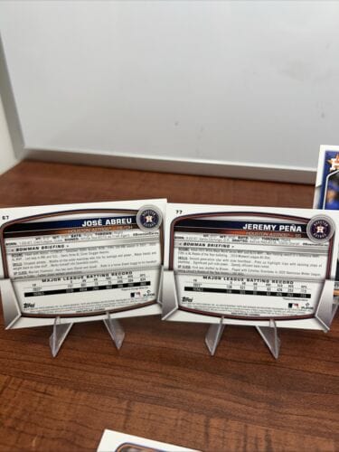 Cheap Sneaks Footwear/Sports Cards Baseball Card 2023/2024 Bowman Base Paper 6 Card Lot Houston Astros