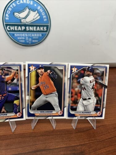 Cheap Sneaks Footwear/Sports Cards Baseball Card 2023/2024 Bowman Base Paper 6 Card Lot Houston Astros