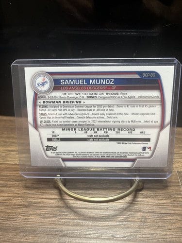 Cheap Sneaks Footwear/Sports Cards Baseball Card 2023 #BCP-80 Samuel Munoz Bowman Chrome Prospect Baseball Dodgers