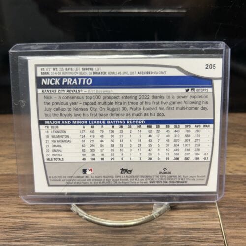 Cheap Sneaks Footwear/Sports Cards Baseball Card 2023 Big League Baseball Rainbow Foil #205 SP Nick Pratto Kansas City