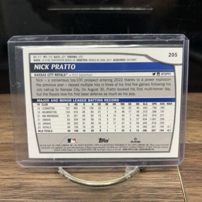Cheap Sneaks Footwear/Sports Cards Baseball Card 2023 Big League Baseball Rainbow Foil #205 SP Nick Pratto Kansas City