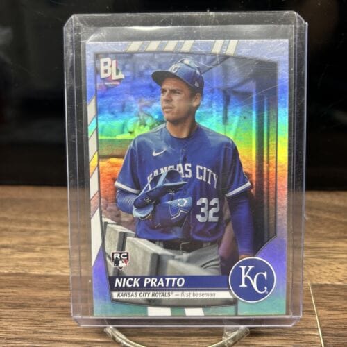 Cheap Sneaks Footwear/Sports Cards Baseball Card 2023 Big League Baseball Rainbow Foil #205 SP Nick Pratto Kansas City