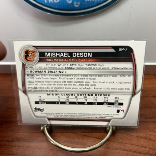 Cheap Sneaks Footwear/Sports Cards Baseball Card 2023 Bowman 1st Paper Prospect Mishael Deson #BP-7 Orioles Rookie RC