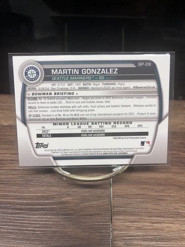 Cheap Sneaks Footwear/Sports Cards Baseball Card 2023 Bowman 1st Prospect Martin Gonzalez #BP-28 Seattle Mariners Baseb