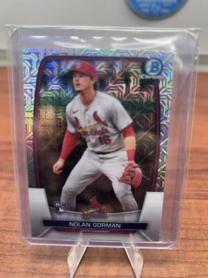 Cheap Sneaks Footwear/Sports Cards Baseball Card 2023 Bowman #6 Nolan Gorman Mojo Refractors