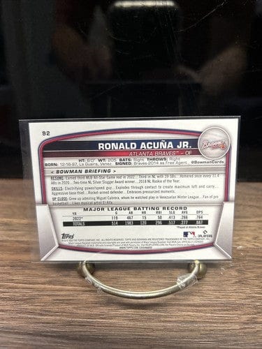 Cheap Sneaks Footwear/Sports Cards Baseball Card 2023 Bowman #92 Ronald Acuna Jr. Atlanta Braves Baseball Card