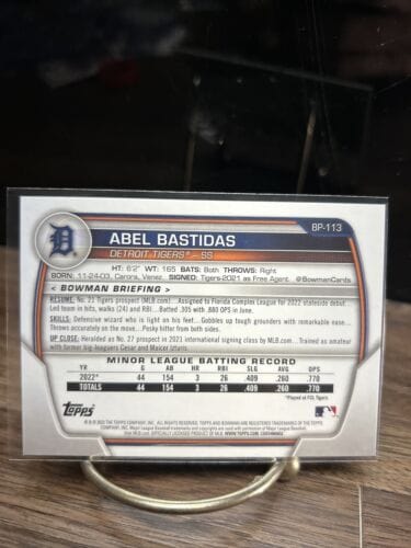 Cheap Sneaks Footwear/Sports Cards Baseball Card 2023 Bowman Abel Bastidas #BP-113 Prospects 1st Bowman Detroit Tigers