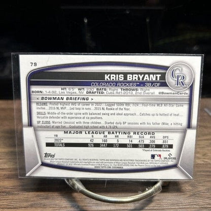 Cheap Sneaks Footwear/Sports Cards Baseball Card 2023 Bowman Base Kris Bryant Colorado Rockies #79 Chicago Cubs