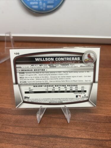 Cheap Sneaks Footwear/Sports Cards Baseball Card 2023 Bowman Base Willson Contreras St. Louis Cardinals #100 Chicago Cu