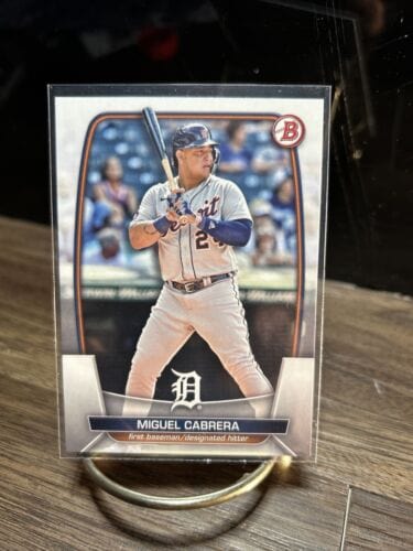 Cheap Sneaks Footwear/Sports Cards Baseball Card 2023 Bowman Baseball # 27 Miguel Cabrera Detroit Tigers Future HOF!!