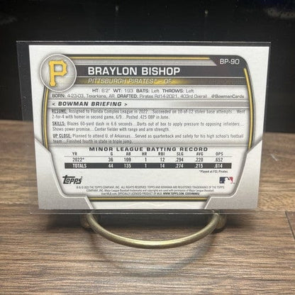 Cheap Sneaks Footwear/Sports Cards Baseball Card 2023 Bowman Baseball Braylon Bishop #BP-90 1st Paper Prospect Pirates