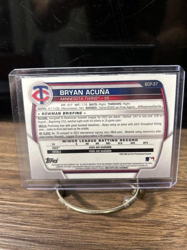 Cheap Sneaks Footwear/Sports Cards Baseball Card 2023 Bowman Baseball BRYAN ACUÑA Mojo TWINS #BCP-37
