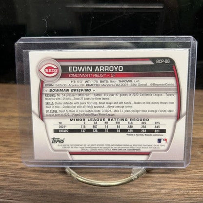 Cheap Sneaks Footwear/Sports Cards Baseball Card 2023 Bowman Baseball Chrome Edwin Arroyo Cincinnati Reds #BCP-66