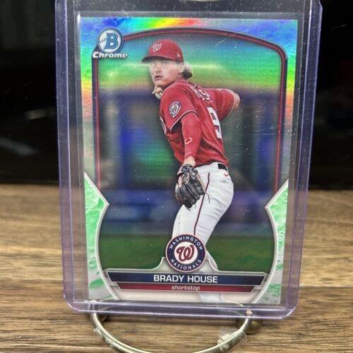 Cheap Sneaks Footwear/Sports Cards Baseball Card 2023 Bowman #BCP-68 Brady House Washington Nationals Lunar Glow Refrac