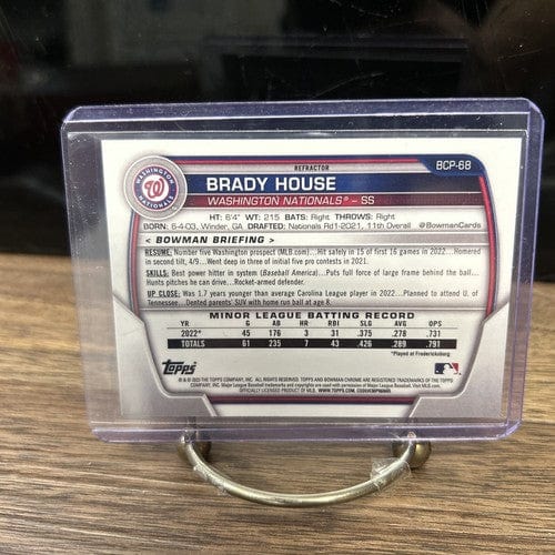 Cheap Sneaks Footwear/Sports Cards Baseball Card 2023 Bowman #BCP-68 Brady House Washington Nationals Lunar Glow Refrac