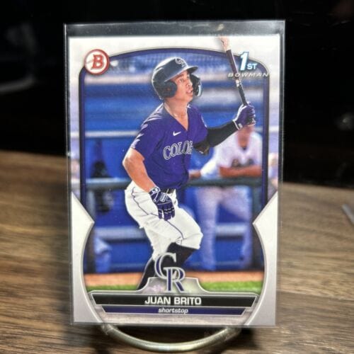 Cheap Sneaks Footwear/Sports Cards Baseball Card 2023 Bowman #BP-77 Juan Brito Colorado 1st Bowman Rockies Baseball Car