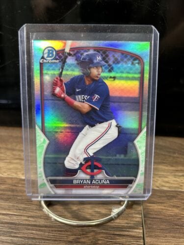 Cheap Sneaks Footwear/Sports Cards Baseball Card 2023 Bowman Bryan Acuna Lunar Glow Refractors Twins #BCP-37