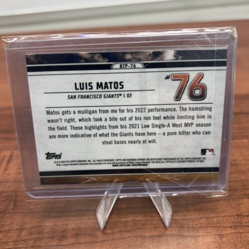 Cheap Sneaks Footwear/Sports Cards Baseball Card 2023 Bowman BTP-76 Luis Matos San Francisco Giants Baseball Card