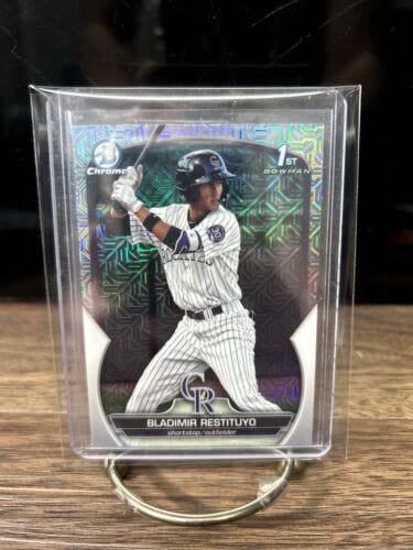 Cheap Sneaks Footwear/Sports Cards Baseball Card 2023 Bowman Chrome 1st Bowman Mega Mojo Refractor # BCP-234 Bladimir R
