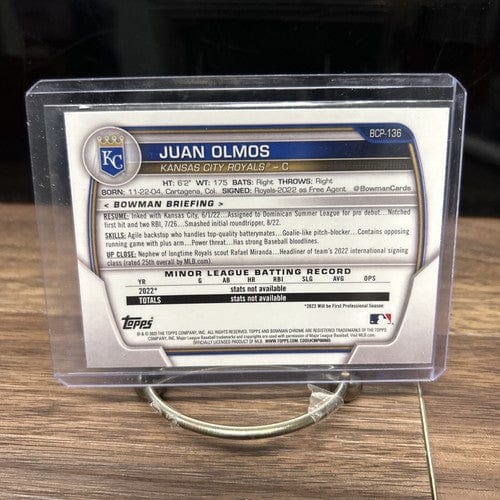 Cheap Sneaks Footwear/Sports Cards Baseball Card 2023 Bowman Chrome 1st Juan Olmos Kansas City Royals BCP-136