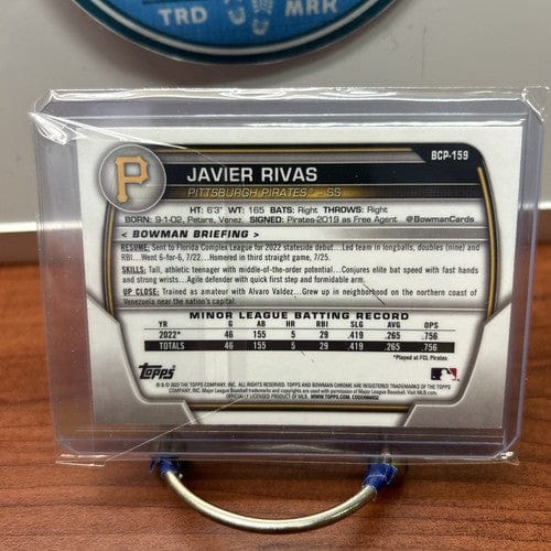 Cheap Sneaks Footwear/Sports Cards Baseball Card 2023 BOWMAN CHROME 1ST  MOJO REFRACTOR JAVIER RIVAS PITTSBURGH PIRATES