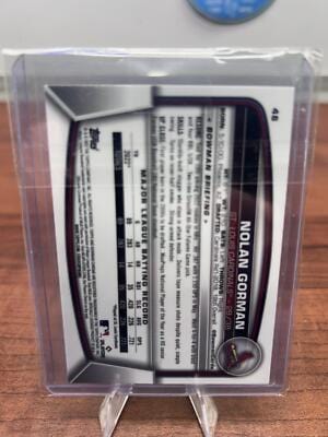 Cheap Sneaks Footwear/Sports Cards Baseball Card 2023 Bowman Chrome #48 Nolan Gorman