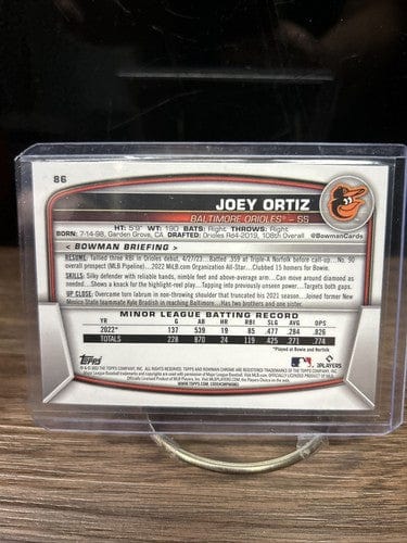 Cheap Sneaks Footwear/Sports Cards Baseball Card 2023 Bowman Chrome #86 Joey Ortiz Baltimore Orioles RC