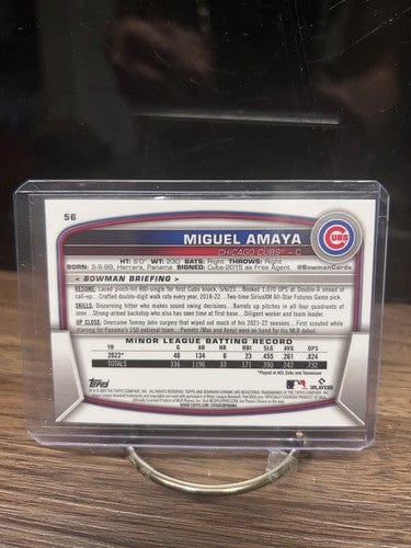 Cheap Sneaks Footwear/Sports Cards Baseball Card 2023 Bowman Chrome Base #56 Miguel Amaya RC Chicago Cubs