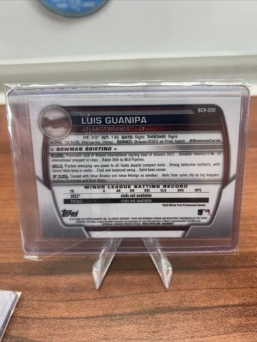 Cheap Sneaks Footwear/Sports Cards Baseball Card 2023 Bowman Chrome Baseball - Luis Guanipa - 1st - BCP-200 - Atlanta B