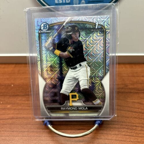 Cheap Sneaks Footwear/Sports Cards Baseball Card 2023 Bowman Chrome #BCP-198 Raymond Mola, Pirates - Mega Box Mojo Refr