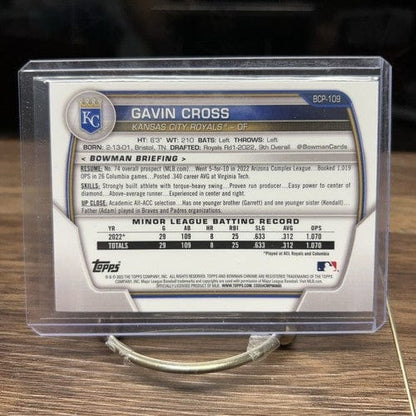 Cheap Sneaks Footwear/Sports Cards Baseball Card 2023 Bowman Chrome Gavin Cross #BCP-109 Kansas City Royals Prospect
