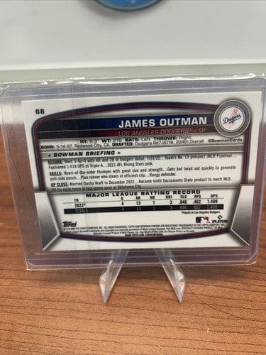 Cheap Sneaks Footwear/Sports Cards Baseball Card 2023 Bowman Chrome - James Outman RC - Los Angeles Dodgers Rookie #68
